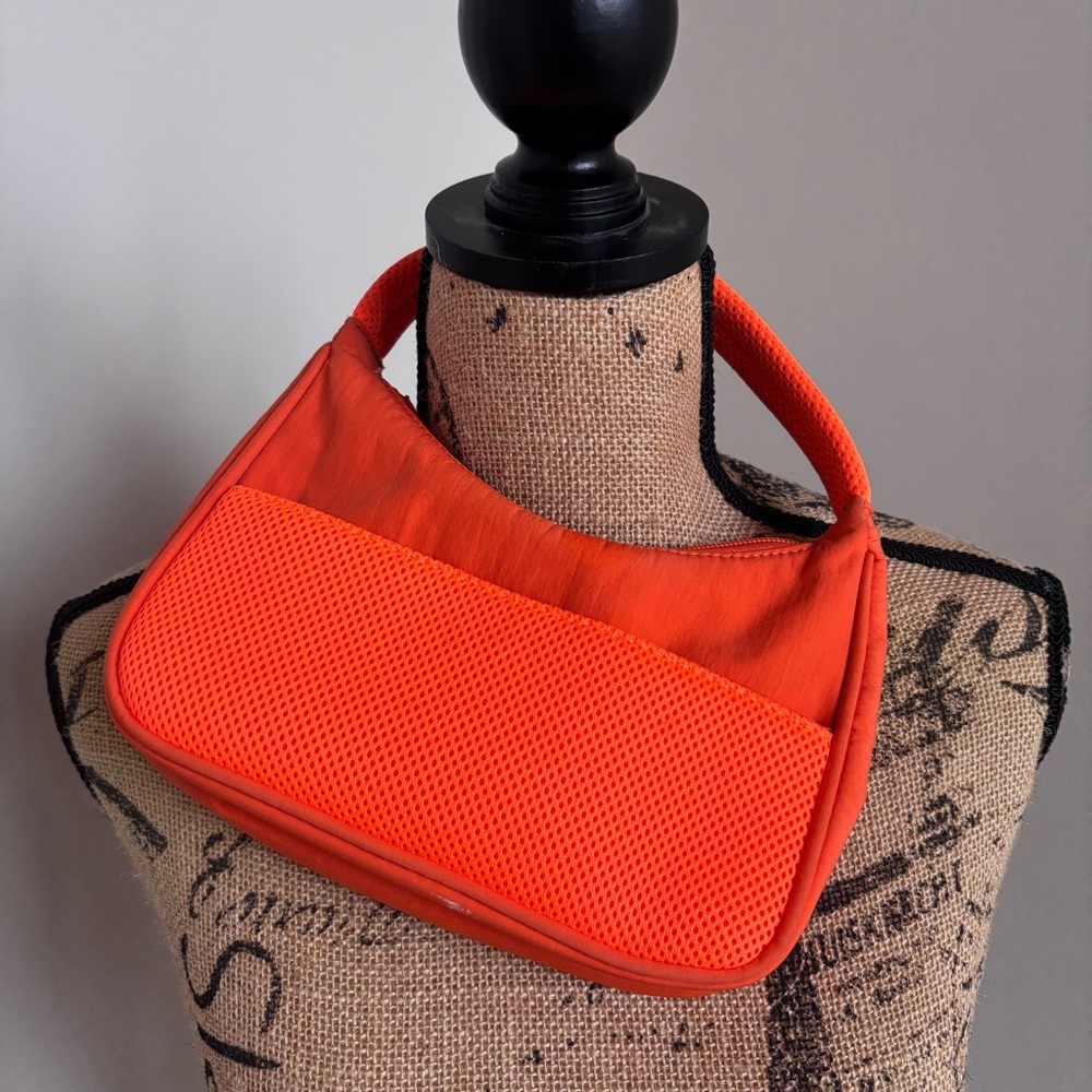🍊 Urban Outfitters UO Neon Orange Mesh & Nylon Small Handbag
